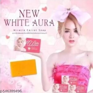 WHITE AURA Carrot Glow Soap Herbal Skin Brightening Soap for Freckles100g pack of 3