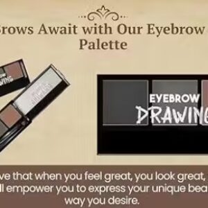 Private Label Eyebrow Drawing Palette 3 Shades With 1 Brush colour Dark Brown Light Brown Brown