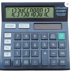 Private Label HAUSER X O 12 DIGIT SOFT CRYSTAL DISPLAY MEMORY KEY AUTO REPLAY OFFICE SCHOOL BUSINESS USE BEST PERFORMING CONSTANT CALCULATION Basic Calculator 12 Digit