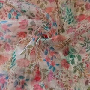 Private Label primium qulity Digital Beige Flower Print multicolour 2 Mtr