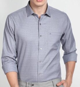 Arrow Cotton Modal Check Formal Shirt size 39 Colour Blue