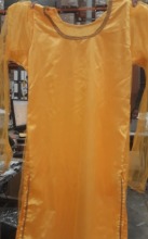 Private Label Mustard Yellow Kurta Set With Pant Free Size Without Dupatta