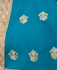 Private Label Beautiful saree green goldon