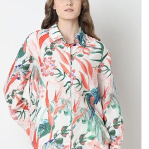 Vero Moda Women Floral Printed Opaque Casual Shirt Size M multicolour