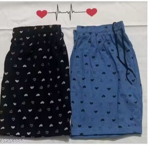 Private Label womens shorts set of 2 Colour Black And blue Free Size