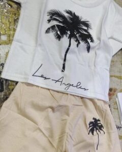 Private Label Stylish Kids Clothing set SIZE 18 white And cream