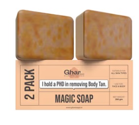 Ghar Soaps Saffron Magic Soap Pack Of 2 100 gm