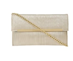 Vdesi Gold Envelope Clutch