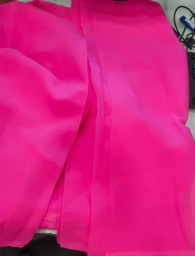 Private Label Plain Georgette saree for womens light pink colour