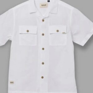 Linen Shoulder Down Shirt Size 3 Colour white