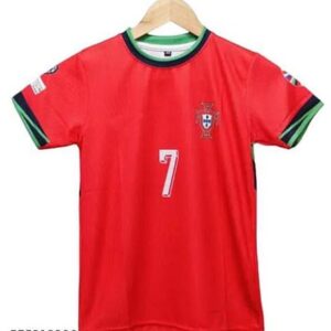 Private Label Portugal Home Ronaldo 7 Football Jersey 2024 red colour size 18