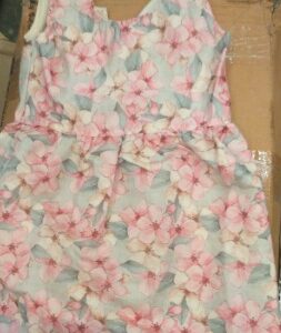 Akkadbakkad Chrysanthemum Pink Cotton Printed Dress size 6 to 12 month colour light pink