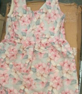 Akkadbakkad flower Pink Cotton Printed Dress size 6 to 8 year colour light pink