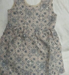 Akkadbakkad Blue Flower Cotton Printed Dress colour blue size 3 to 4 year and 6 to 8 year