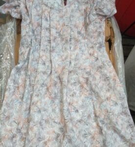 Akkadbakkad pleat self frock Cotton Dress colour grey size 3 to 4 year and 6 to 8 year