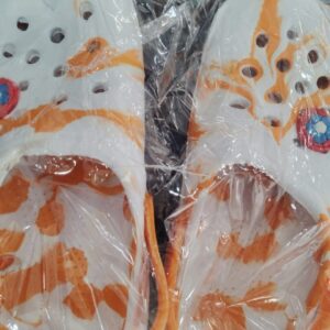 Clogs For Kids Boys Orange And White Size 24