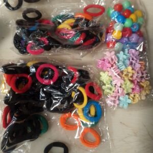 Multicolor Rubber Band With Mini Clip For Kids Girls
