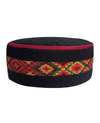 Mens And Womens Himachali Kullu Patti Woollen Topi Black