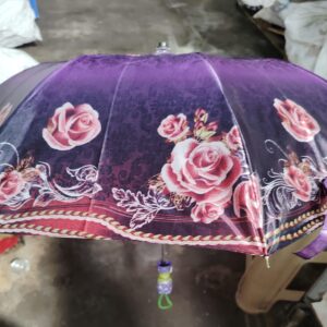 Wine Flower Printed Umbrella
