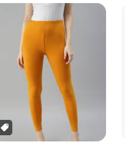 Mustard Color Leggings For Women Size S