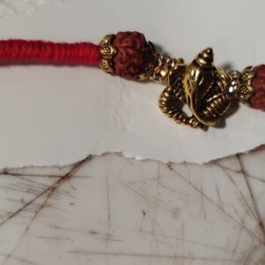 Gold Color Ganesha Rakhi