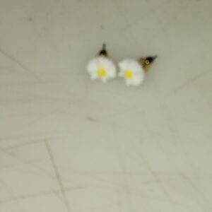White Color Flower Stud Earring For Women