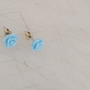 Sky Color Flower Stud For Women
