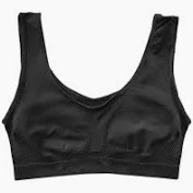 Lingerie Sports Bra Size 28 Black Color