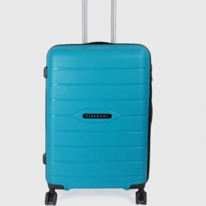 Teakwood Aqua Blue Textured HardSided Cabin Trolley Suitcase Size M Green Colour Without Ean Number