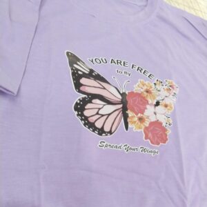 Lavender Colour Casual Cotton Blend Crop Top Size M For Women