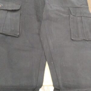Wangwiro Men Navy Blue Cotton Blend Trousers Size 30