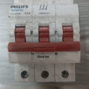 Philips Safetec 3 Pole 63A Isolator Switch Mcb