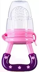 Purple And Pink Infant Baby Fruit Feeder