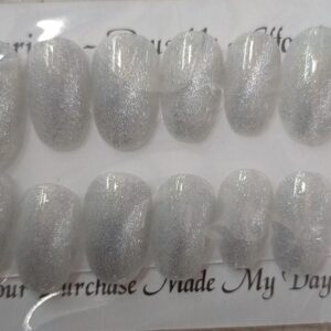 Silver Cat Eye Nails Premium Quality Nails