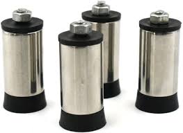 Stainless Steel Gas Stove Legs Anti Skid Legs For Gas Stove Gas Cylinder Trolley Steel, Black Pack Of 4 Pc