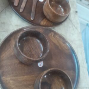 Wooden Dinner Set For 8 Brown