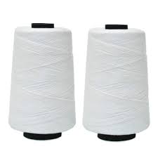 Embroiderymaterial White Polyester And Cotton Thread For Embroidery 225 Mtr Pack Of 2