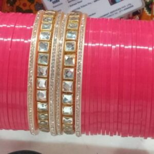 Red And Gold Bridal Chura Size 2 Point 8