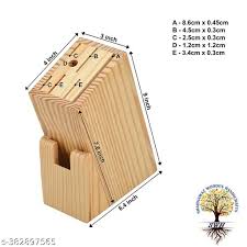 Wooden Knife 6 Slot Stand