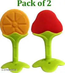 Urban Baby Fruit Shape Silicone Teethers Pack Of 2