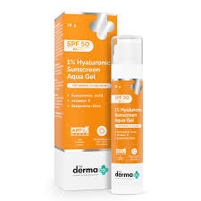 The Derma Co Hyaluronic Sunscreen Aqua Ultra Light Gel 50G
