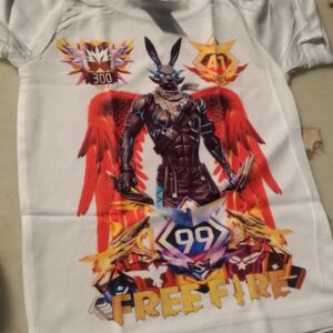 White Printed T Shirt For Kids Size 22