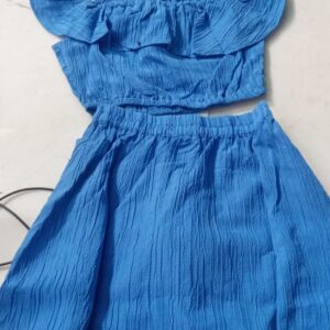 Taffy Kids Blue Top And Skirt For Girls Size 2 To 3 Y