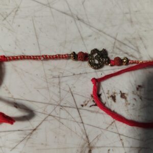 Gold And Red Rakhi