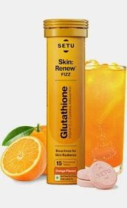 Setu Skin Renew Fizz Glutathione Orange Flavour 15 Tablets