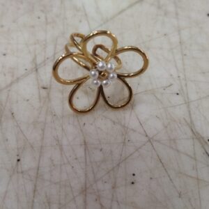 Golden Color Flower Design Ring