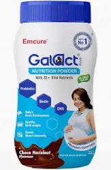 Emcure Galact Nutrition Powder 25 Plus Vital Nutrient Choco Hazelnut Flavour 200Ml