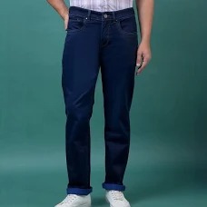 Crimsoune Club Men Clean Look Stretchable Jeans Blue Size 38