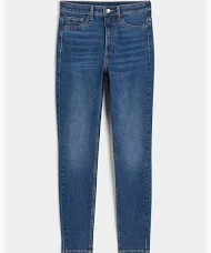 H And M Slim High Waist Blue Size 38