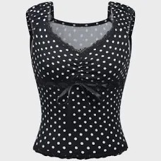 Savana Bow Top For Women Black Size S